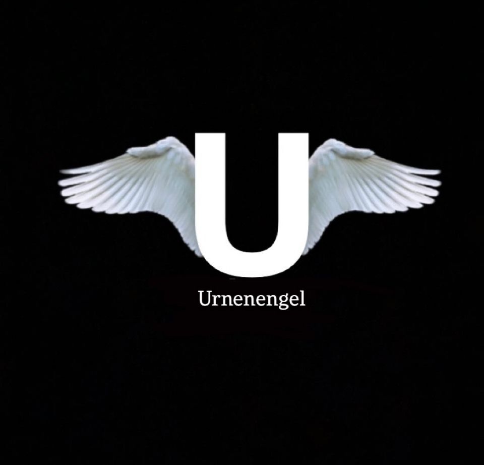 Aschekapsel Band schwarz Glitzer