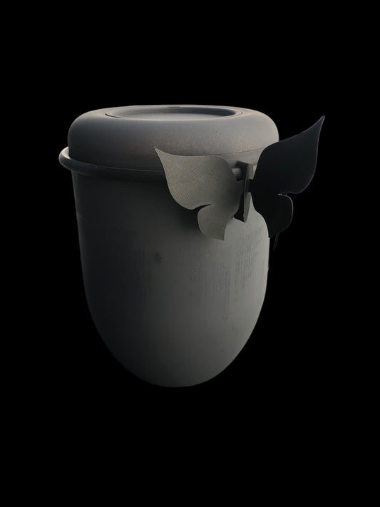 Einweg Aschekapsel Ring Schmetterling schwarz